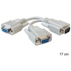 Delock Seriell Anschlusskabel USB-C® Stecker 0.17 m Beige 65403 mit Gewinde DVI-Kabel