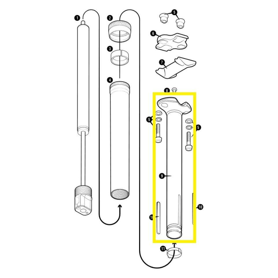 Crankbrothers Highline XC/Gravel Quill Assembly Schafteinheit, 27.2mm, 100mm (27.20 mm) (40083876)