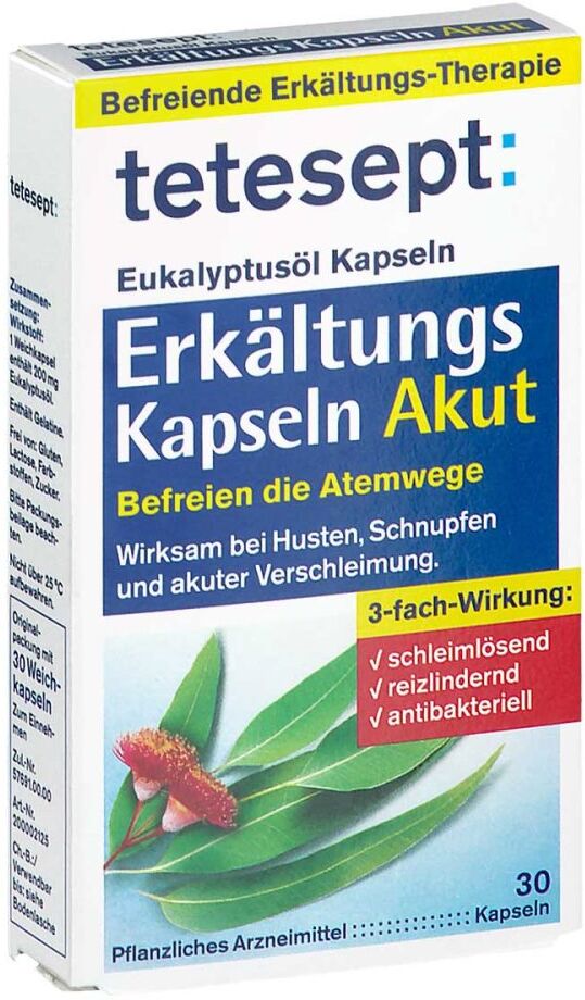 Tetesept Eukalyptusöl Erkältungs Kapseln Akut