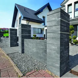 WESERWABEN® Mauersteine Trend-Line Long Grau-Weiß meliert Mauerstein 1⁄2