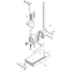 PROXXON 28600-38 Tischlineal für Bohrständer MB200