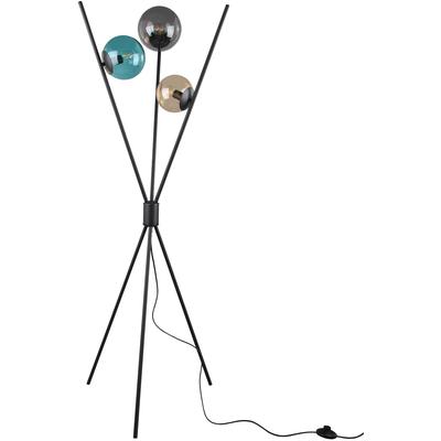 TRIO LEUCHTEN Stehlampe "Lance", bunt (schwarz, bunt), 3, Ø 60cm H: 156cm, 1 Stk., Leuchten, Fußschalter, Leuchtmittel tauschbar, Stehlampe