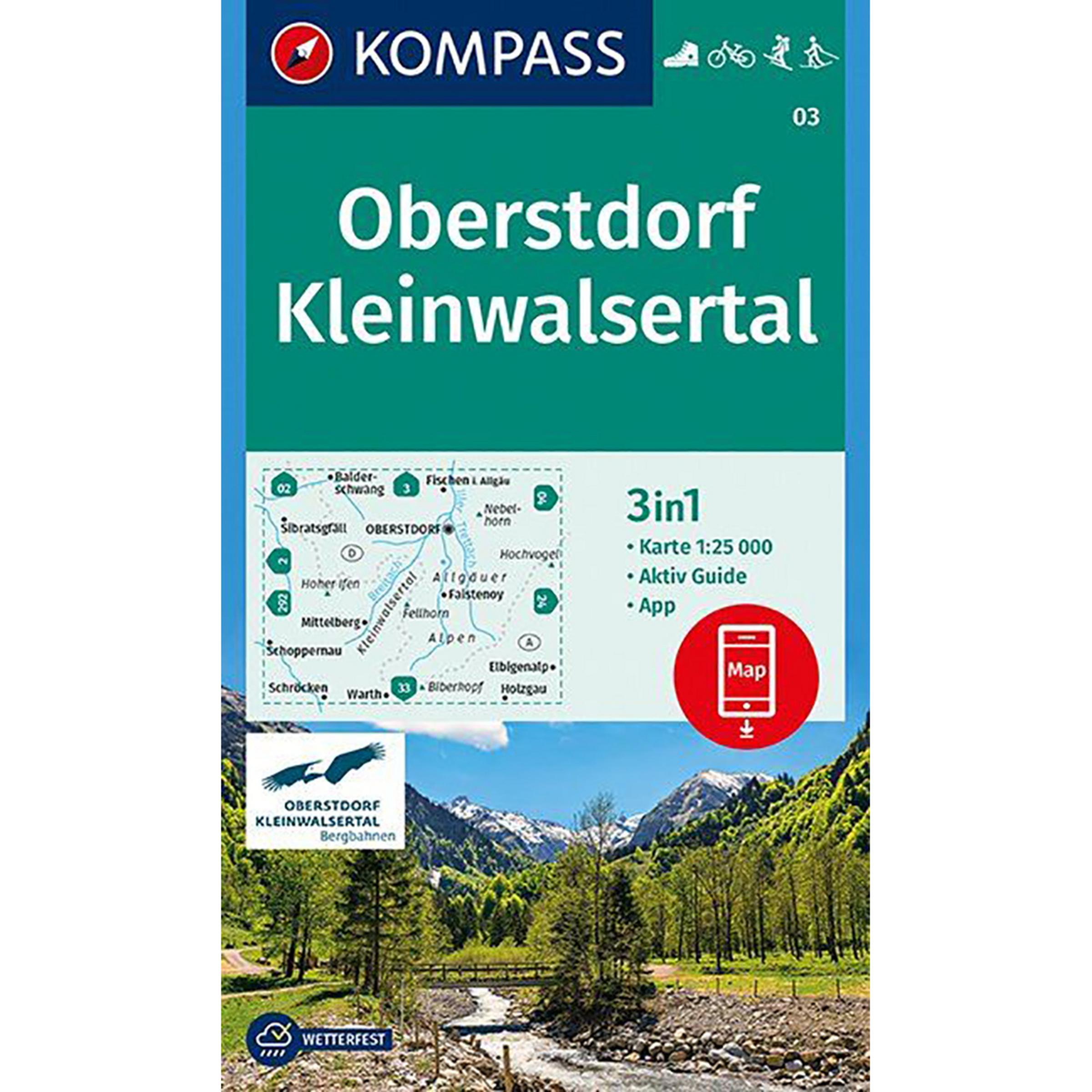 Kompass Verlag WK 03 Oberstdorf - Kleinwalsertal Topografische Karten