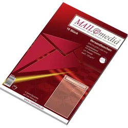 mayer-network 388420 Versandtasche C4,haftklebend m.Abdeckstr.,m.F.,weiß,m.ID,120 g/qm,10 Stück