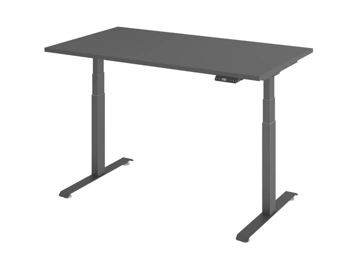 Schreibtisch Office Graphit elektrische Höhenverstellung 140 x 80 cm - Schreibtisch