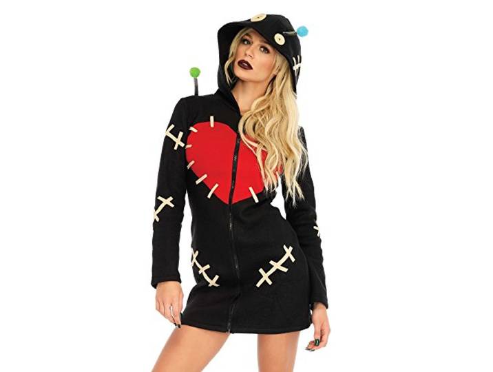 Leg Avenue Cozy Voodoo Doll Kostüm, schwarz, Größe: X-Large (EUR 42)