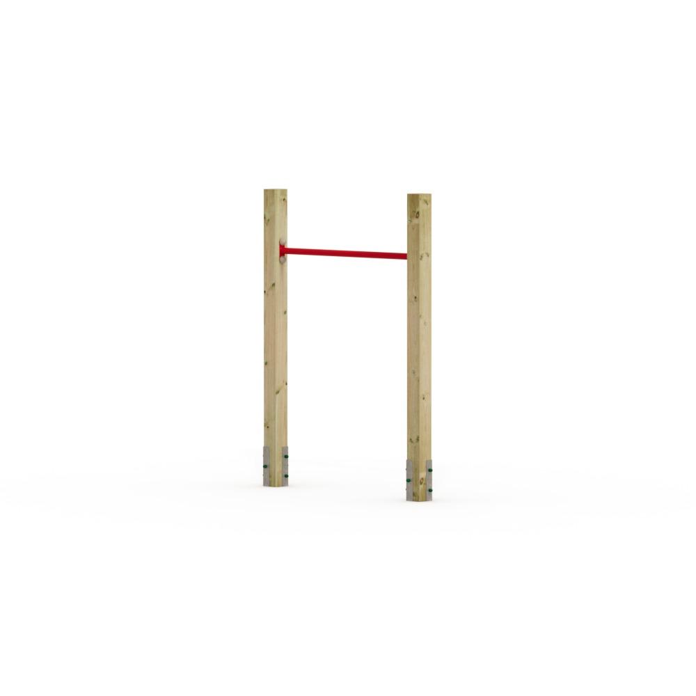 Einzel-Reck FIT Tumble 201 - Verstellbare Garten-Reckstange 90cm oder 125cm - Witterungsbeständiges Spielgerät für Kinder - Inkl. Anker - Wickey