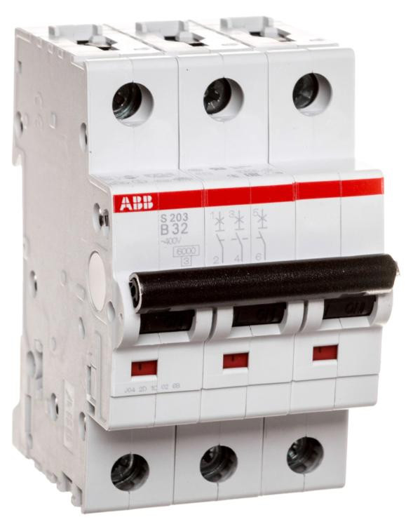 ABB S203-B32 Automatische zekering, Type B, 3-polig, 32A