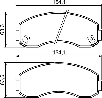 Bosch Bremsbelagsatz, Scheibenbremse 0 986 494 314 Für Kia Asia Motors