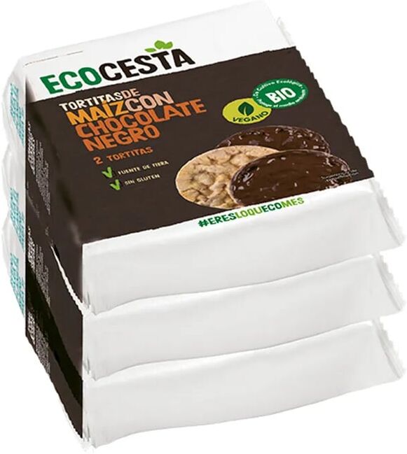 Ecocesta Tortitas De Milho E Chocolate Preto Bio 3 Unds 33g