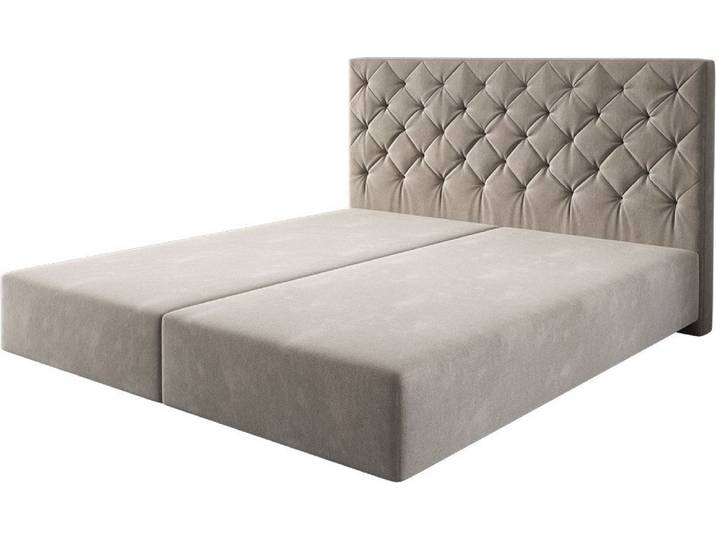 DELIFE Bettgestell Dream-Great, Mikrofaser Beige 180x200 cm