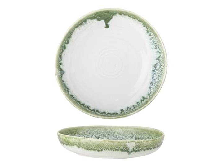 Bloomingville Creative Collection Prim Servierplatte, Grün, Steingut, T25xH5 cm