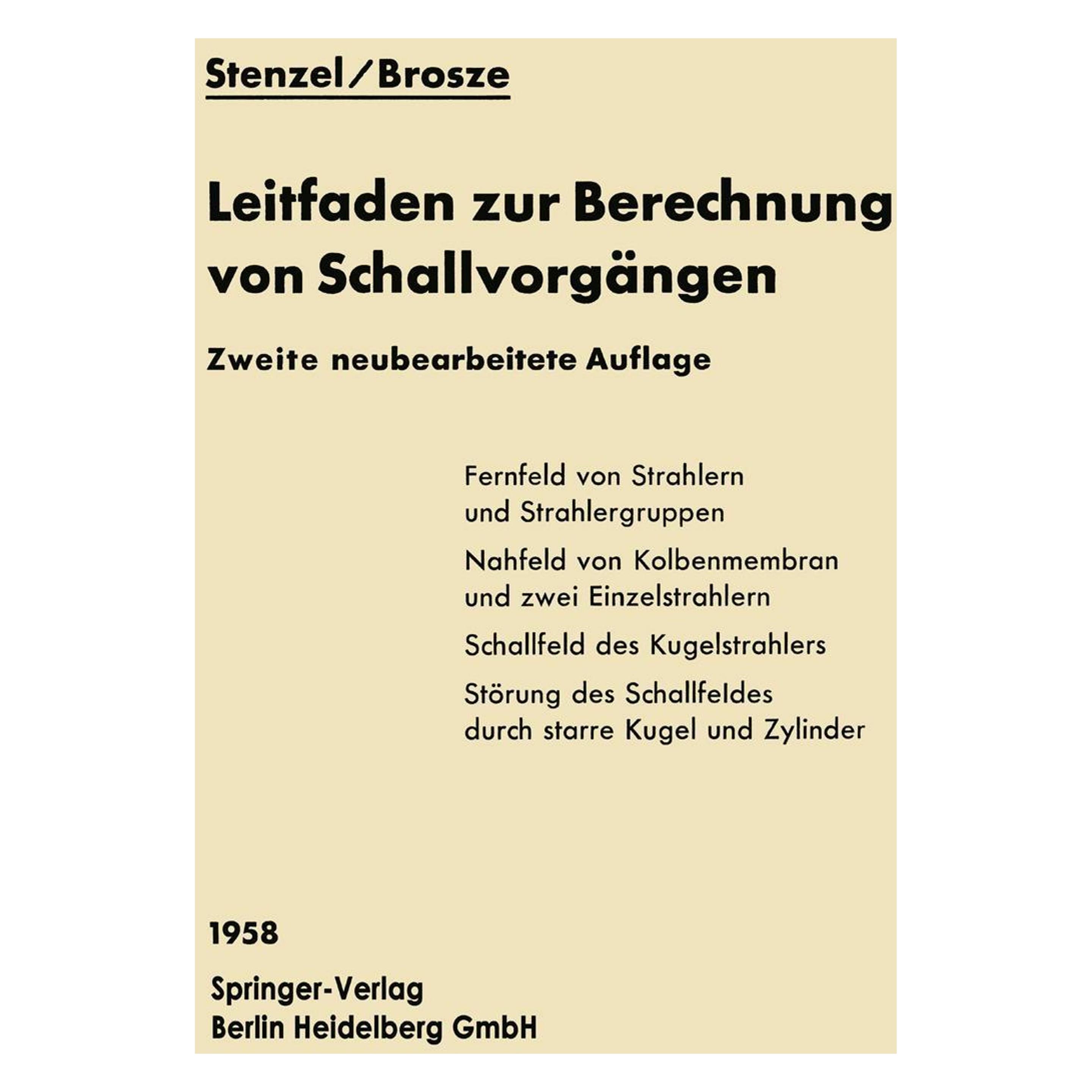 Springer Leitfaden zur Berechnung von Schallvorgängen (Deutsch, Softcover, Heinrich Stenzel, Otto Brosze) (55541237)