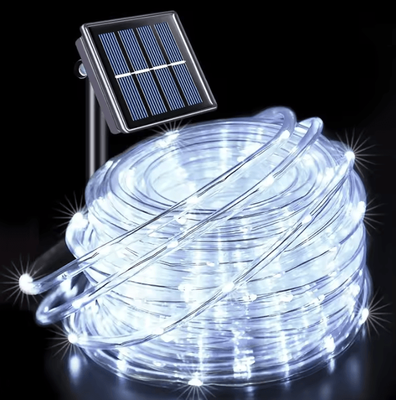 Inspire Curations Solar LED Rope String Lights Waterproof Outdoor Garden Tube Lights white 7m 50leds