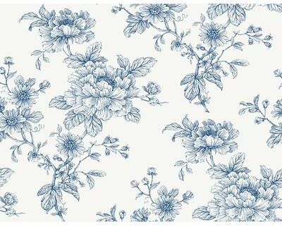 NextWall Sketched Floral Peel and Stick Wallpaper