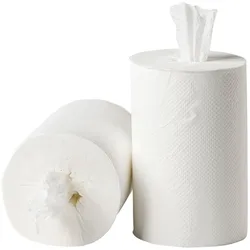 All Care Putztuchtuchrollen MINI | 1-lagig | kernlos| 24 Rollen | Papierhandtücher | weiß