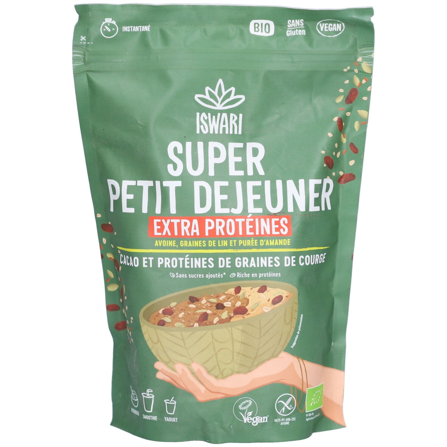 Iswari Superfood Frühstück Extra Protein BIO 360 g Puder