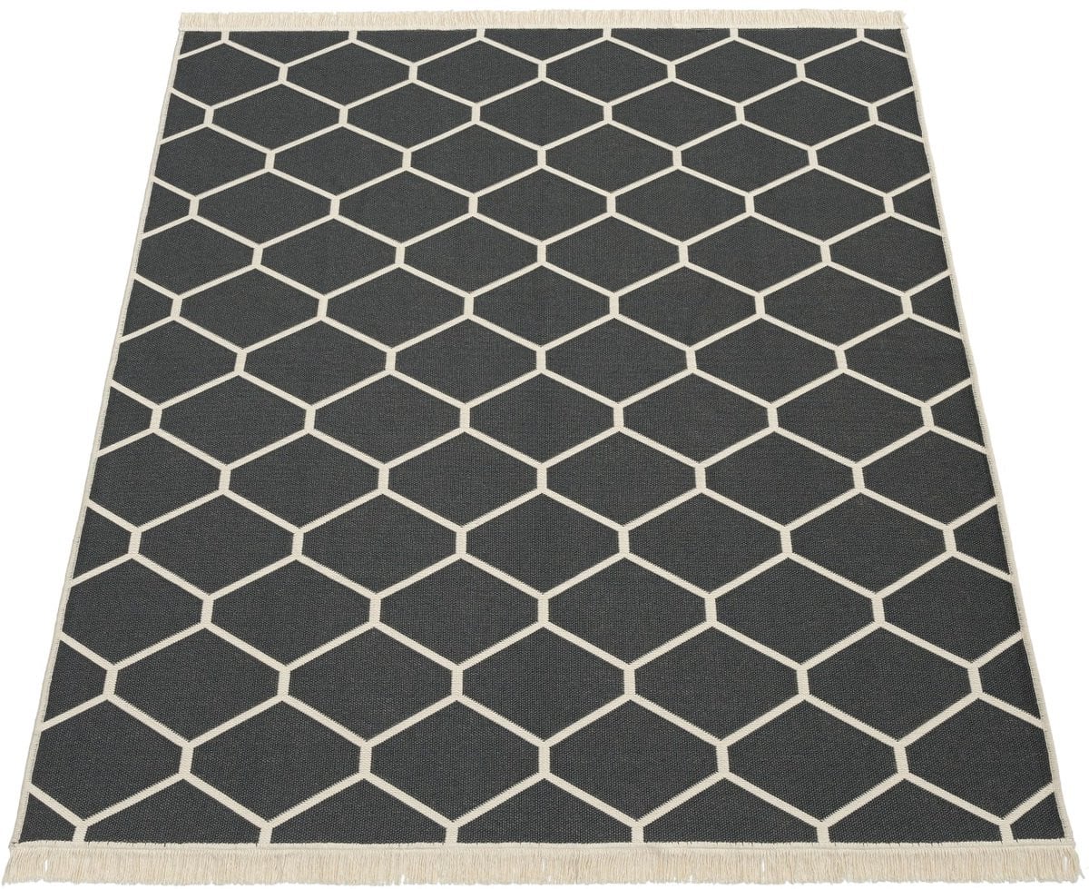 Omkeerbaar flatweave tapijt van duurzame katoenmix, machine wasbaar