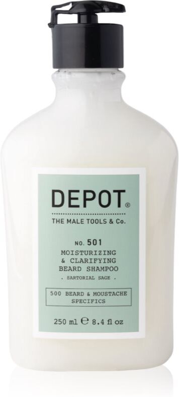 Depot 500 BEARD & MOUSTACHE SPECIFICS NO. 501 MOISTURIZING & CLARIFYING BEARD SHAMPOO shampoing hydratant barbe 250 ml