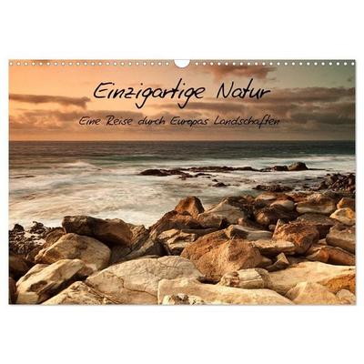 Einzigartige Natur - Eine Reise durch Europas Landschaften (Wandkalender 2027 DIN A3 quer), CALVENDO Monatskalender