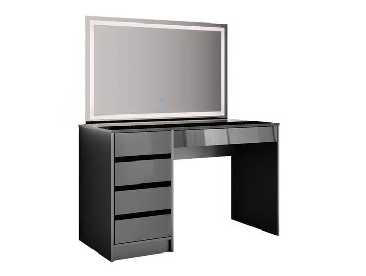 Coiffeuse avec miroir led anthracite 120x145cm