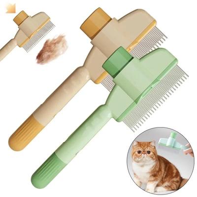 Uplifted Goods Pet Grooming Massage Brush For Cats And Dogs yellow
