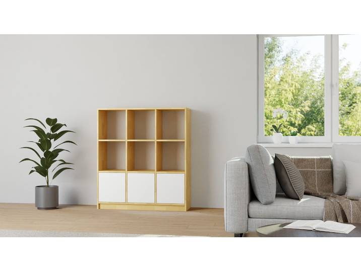 Rangement vinyles par votre menuisier en ligne Pickawood Hêtre Naturel huilé