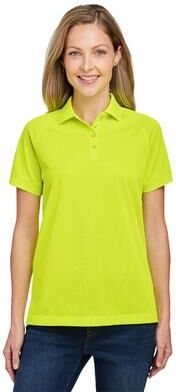 Harriton M208W Women's Charge Snag and Soil Protect Polo Shirt in Safety Yellow size Large   Polyester
