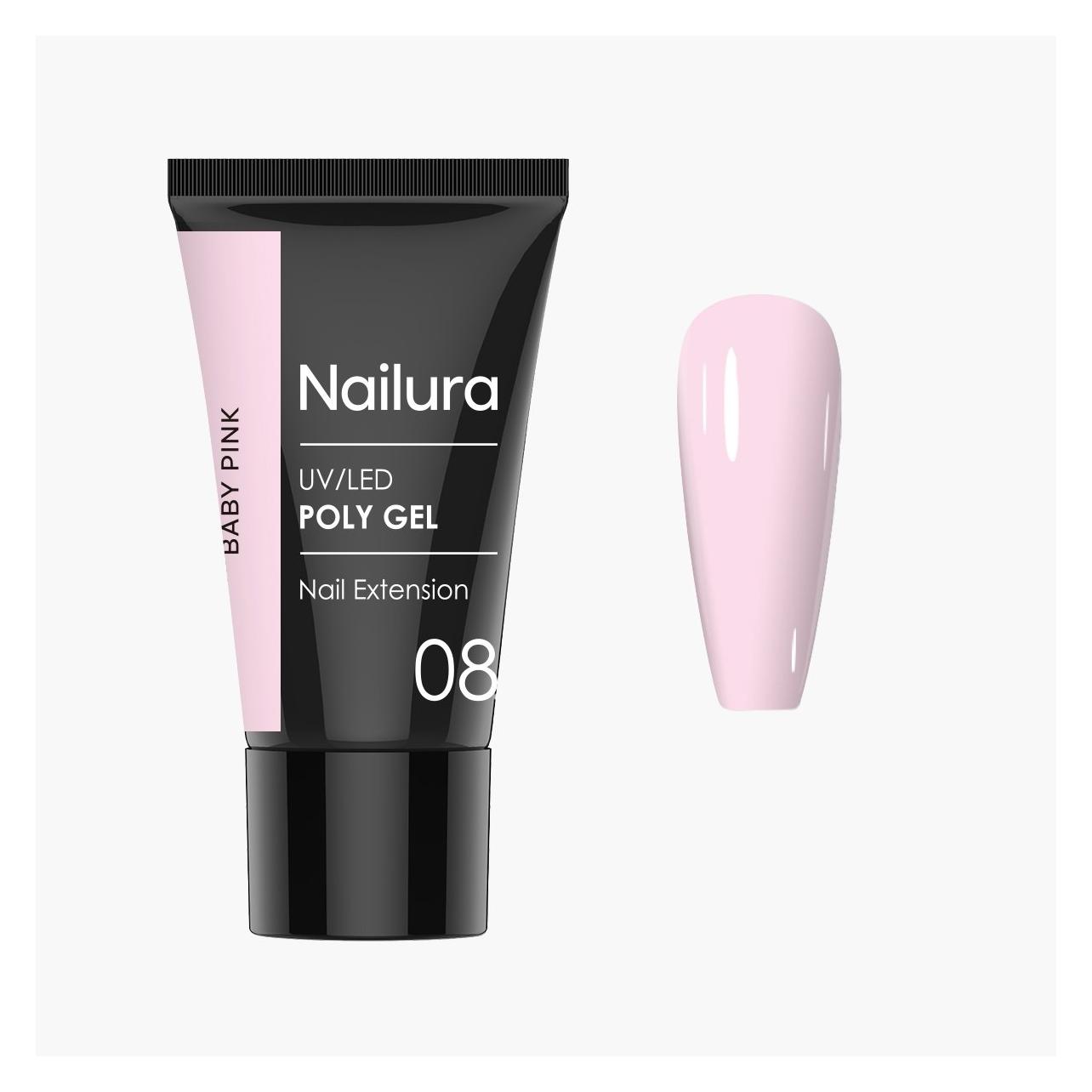 Nailura - Poly Gel 8 - Baby Pink - 30 ml (30 ml) (70433)