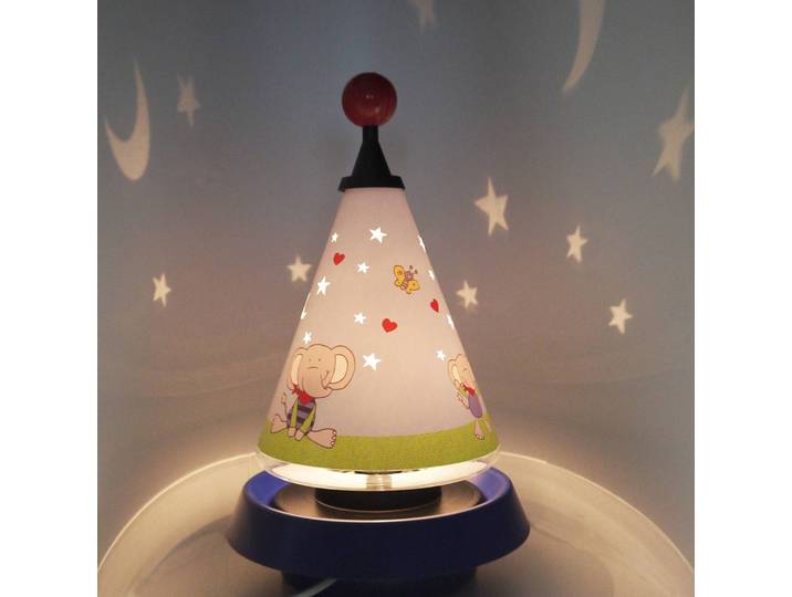 Nachtlampje Carrousel Lolo Lombardo, multicolor, Kinderkamer, Kunststof, Tafellamp