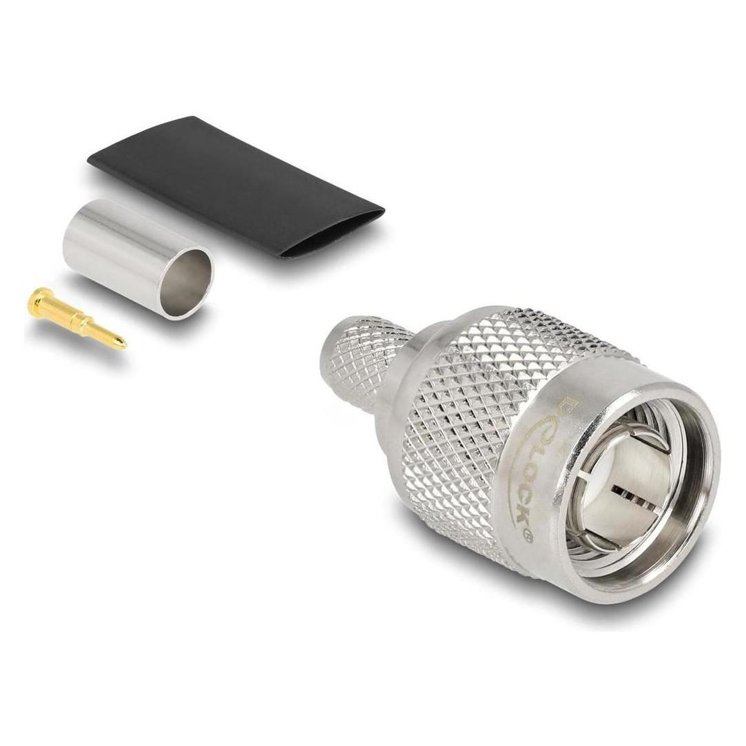 Delock TNC Stecker zum Crimpen RG-59mit passendem Schrumpfschlauch (Stecker und Verbinder) (91776)