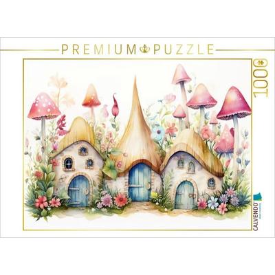 CALVENDO Puzzle Bunte Feenbehausungen | 1000 Teile Lege-Größe 64x48cm Foto-Puzzle für glückliche Stunden