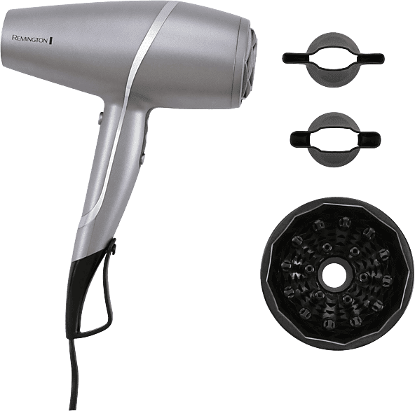 Secador - Remington PROluxe You Adaptive Hairdryer AC9800, 2400 W, 3 temperaturas, 2 velocidades, Gris