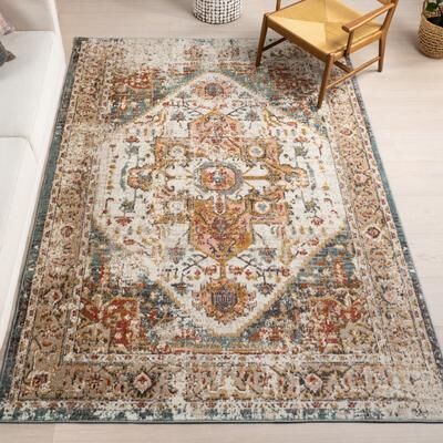 Nuloom Sofia Faded Persian Medallion Area Rug