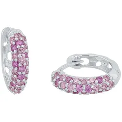Tchibo - Amor 925 Silber Kinder-Ohrschmuck »Zirkonia rosa« - lila