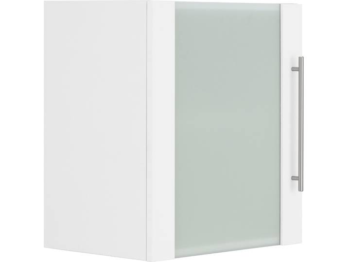 Glashängeschrank WIHO KÜCHEN Unna , weiss (front und korpus: weiß), B:50cm H:56,5cm T:35cm, Schränke, Glashängeschrank, Front mit Glaseinsatz