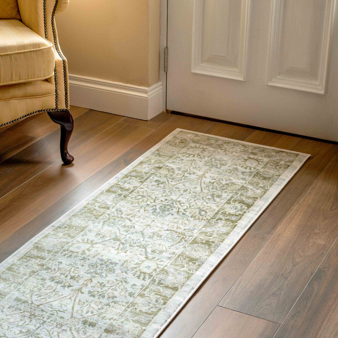Latitude Vive Olsen Oriental Area Rug Green Runner 60 x 240cm