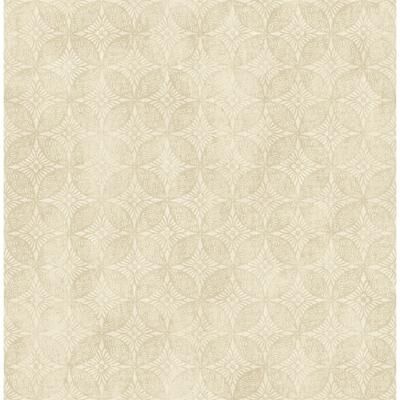 Seabrook Designs Woodcroft Tile Medallion Unpasted Wallpaper