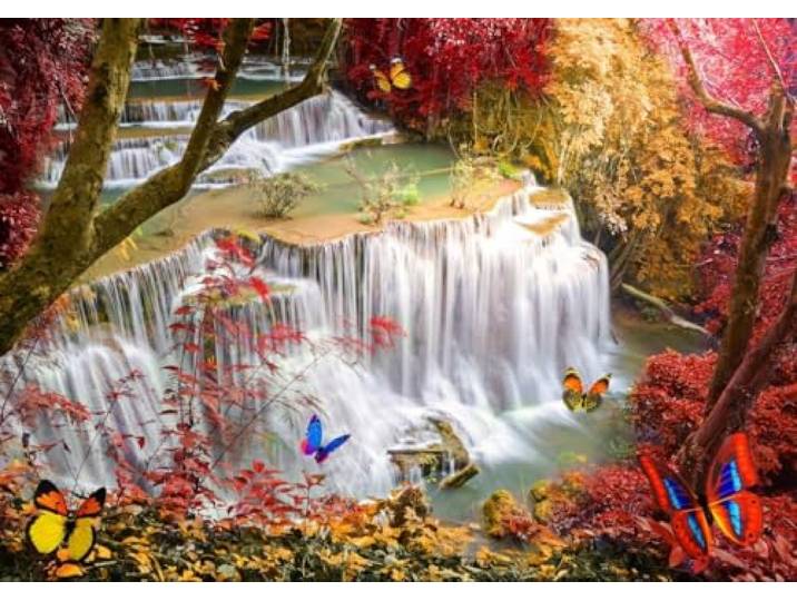 Grafika puzzel Deep Forest Waterfall - 2000 stukjes