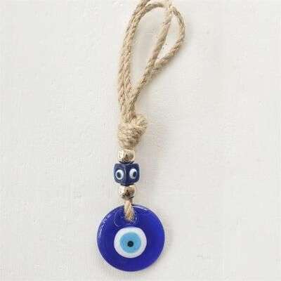 Inspired Finds Handcrafted Blue Evil Eye Glass Pendant Protective Wall Hanging Decor For Home purple
