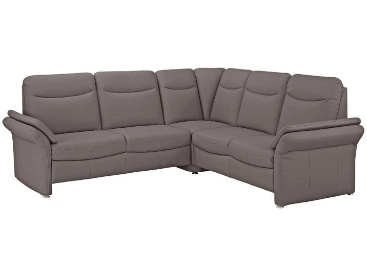 Ecksofa, Kunstleder, Schlamm 251×231 cm, Mit Bettfunktion & Schublade, Klassisch, Home Affaire