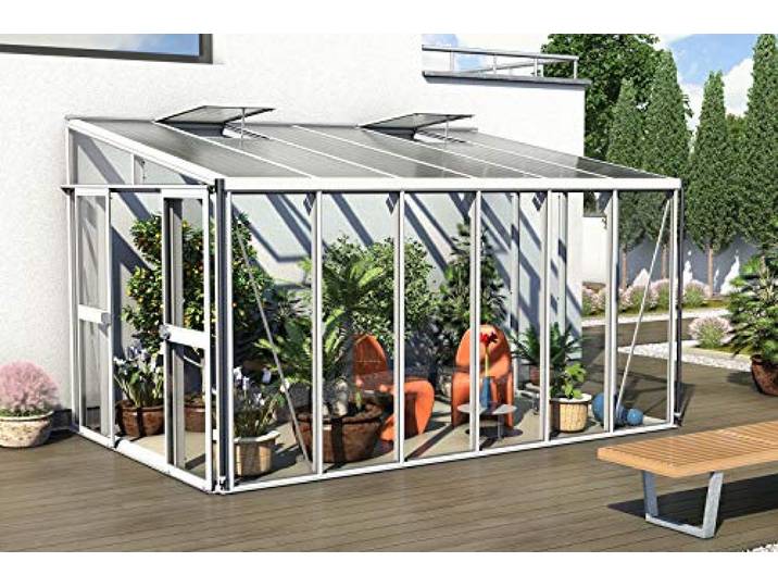 Vitavia Anlehngewächshaus Helena aus Alu/Glas weiß Helena 10200