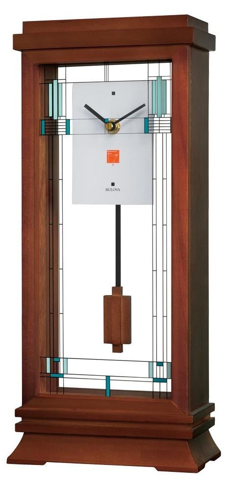 Dripio Wandklok Frank Lloyd Wright Willits, Walnoothout, Analoog, Wandmontage
