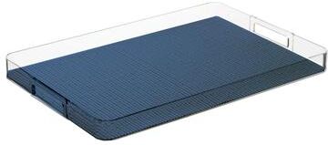 Kraftware Fishnet Rectangular Lucite Serving Tray