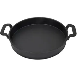 Grill Guru - Gietijzeren Pan - Grid Cast Iron - Fry Pan, Pfanne + Kochtopf, Schwarz