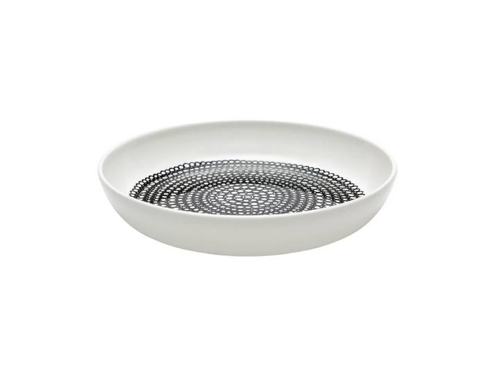 Marimekko - Oiva Räsymatto Teller tief Ø 20,5 cm, schwarz / weiss