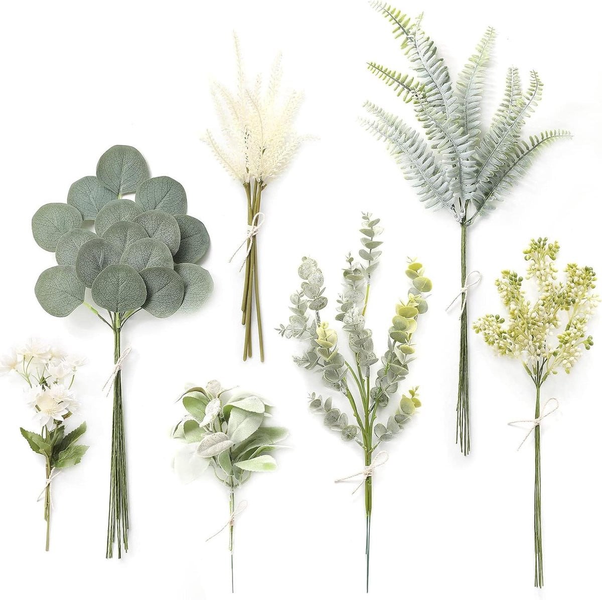 46 stuks Kunstmatige groenstengels - Groen - Realistische decoratie