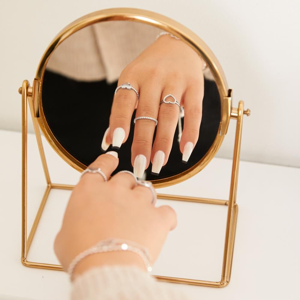 Unique 925 Silberring Herz Zirkonia silber
