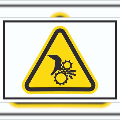 HB-Druck Achtung Einzugsgefahr Symbol A4 (210x297mm)