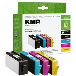KMP Tintenpatrone »HP 364XL« H62V schwarz, cyan, magenta, gelb schwarz